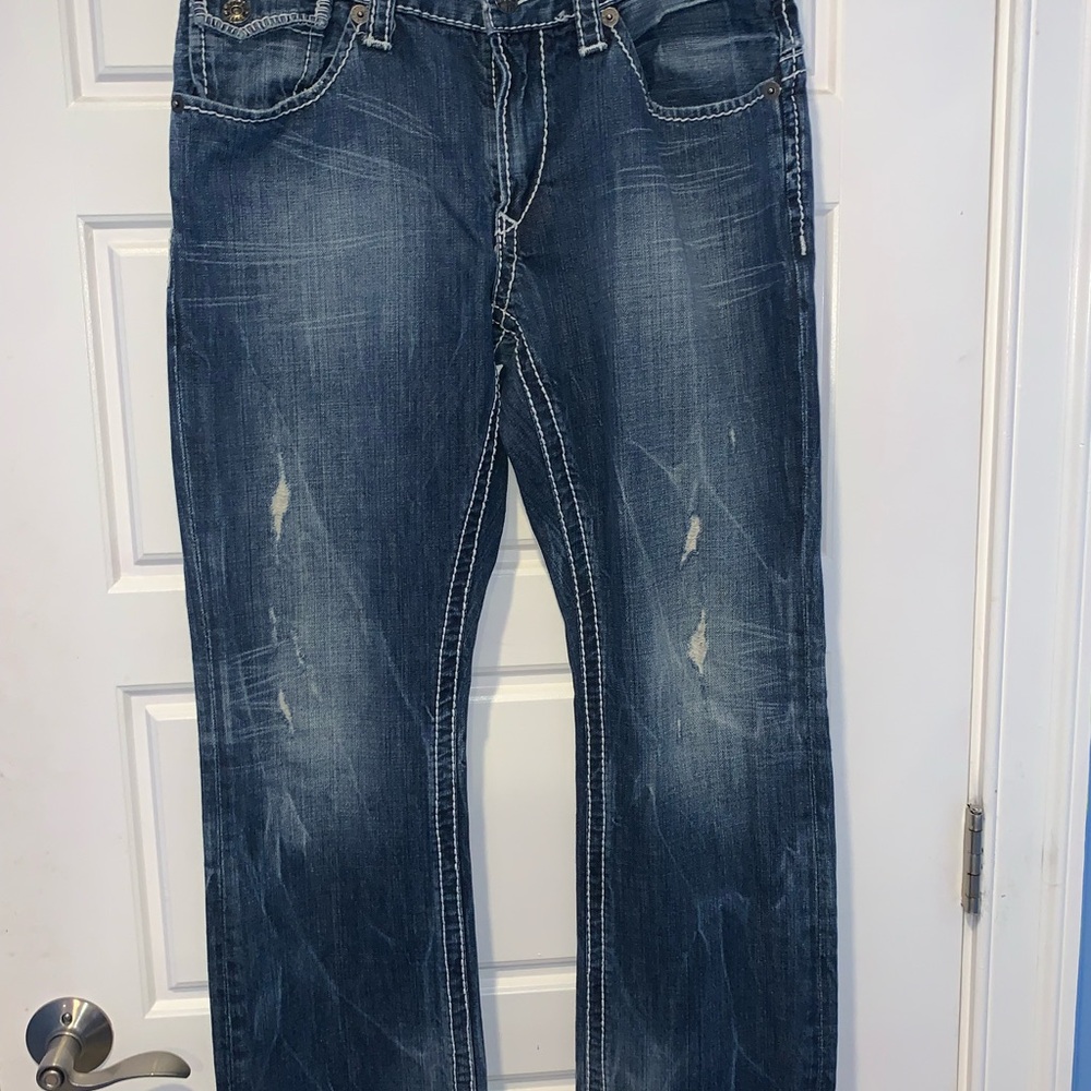 Men’s Express Skinny Denim Jeans Slightly Washed